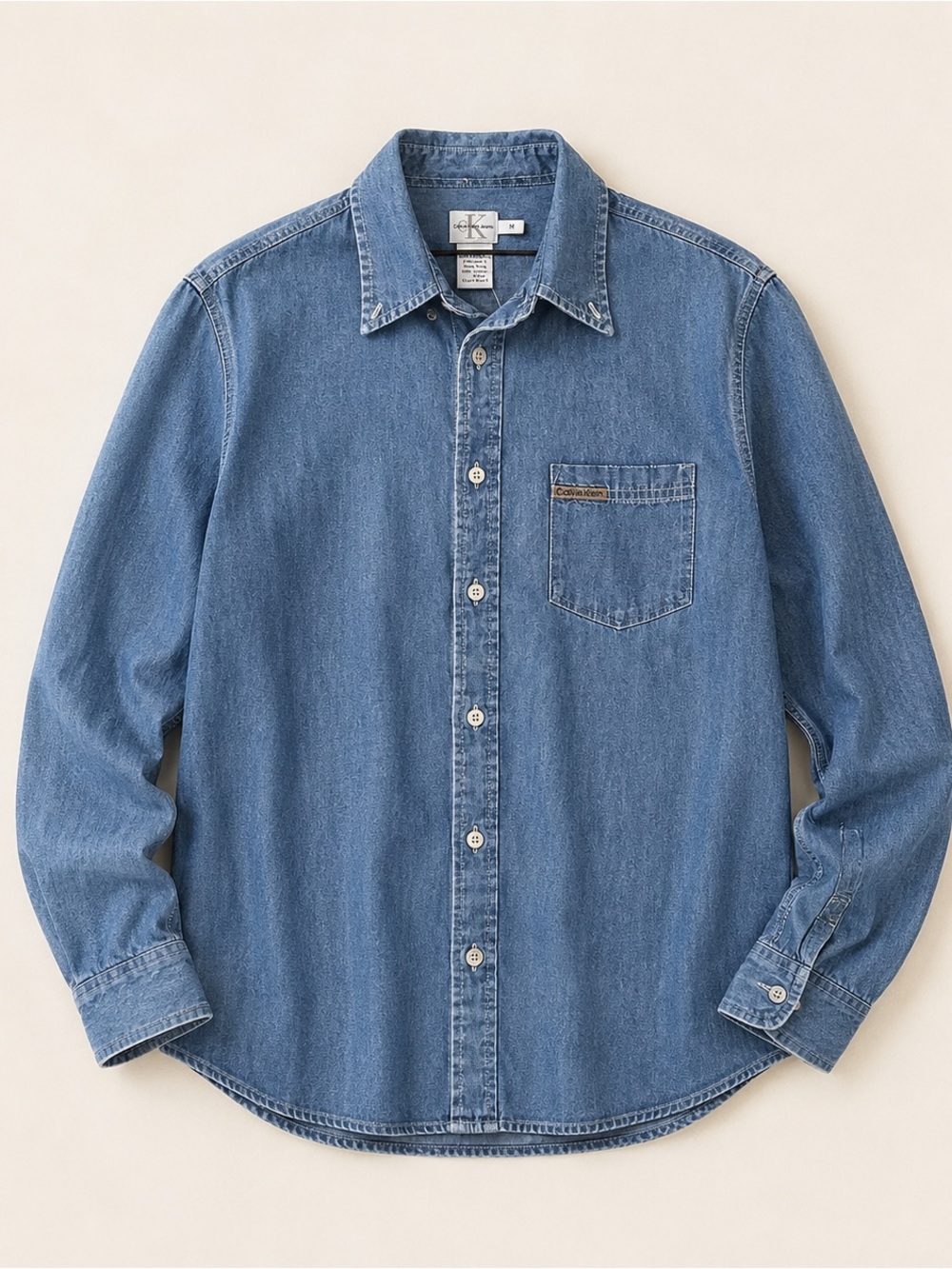 ⭐️SOLD Vintage Calvin Klein Jeans Chambray Denim Button Up Shirt Medium